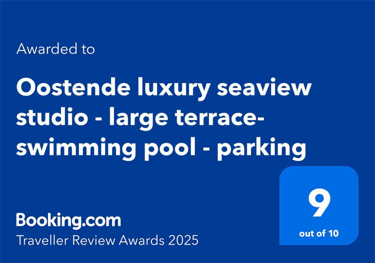 Oostende Luxury Seaview Studio - Large Terrace- Swimming Pool - Parking ภายนอก รูปภาพ